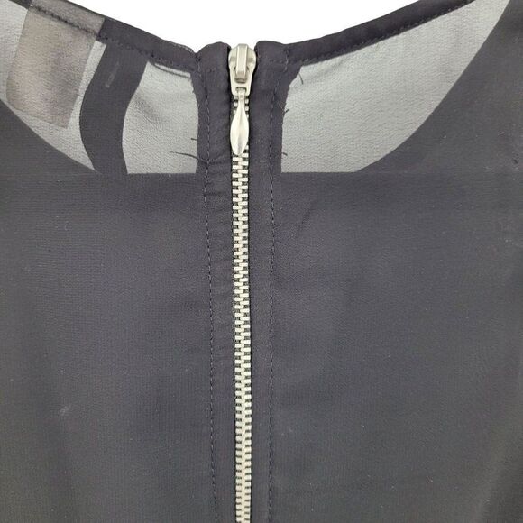 Divided H&M Gothic High Low Midi Maxi Dress 10 Black Sheer Side Cutout Punk - Picture 9 of 13